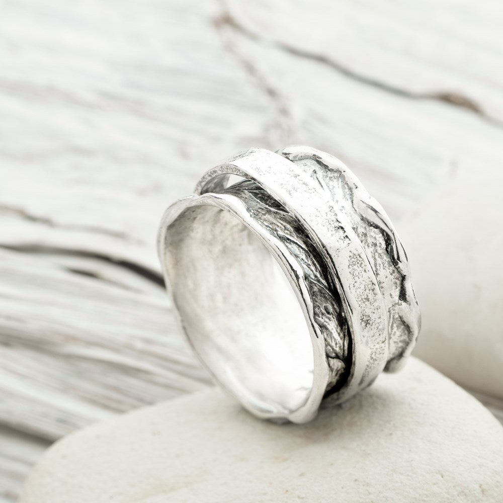 Eye of Providence Sterling Silver Spinner Ring – GTHIC